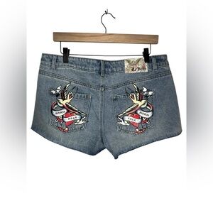 Ed Hardy Born Free Cut Off Shorts Size 30